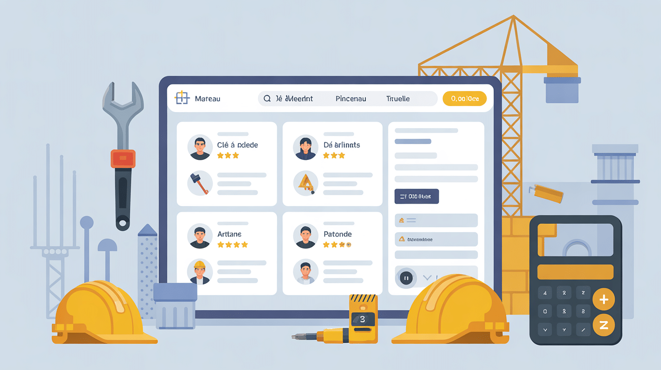 Interface batiav.com recherche artisans et devis bâtiment