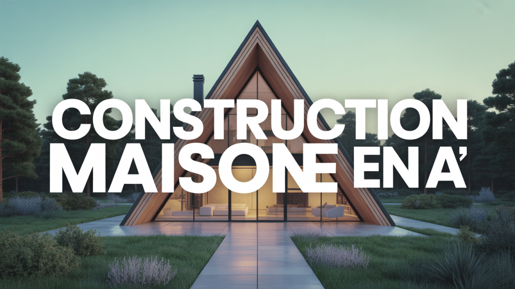 Construction maison en a bois moderne vue extérieure