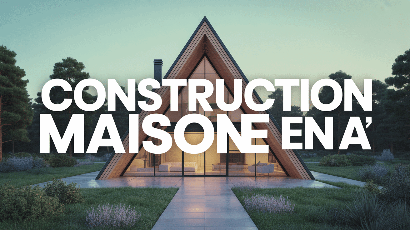 Construction maison en a bois moderne vue extérieure