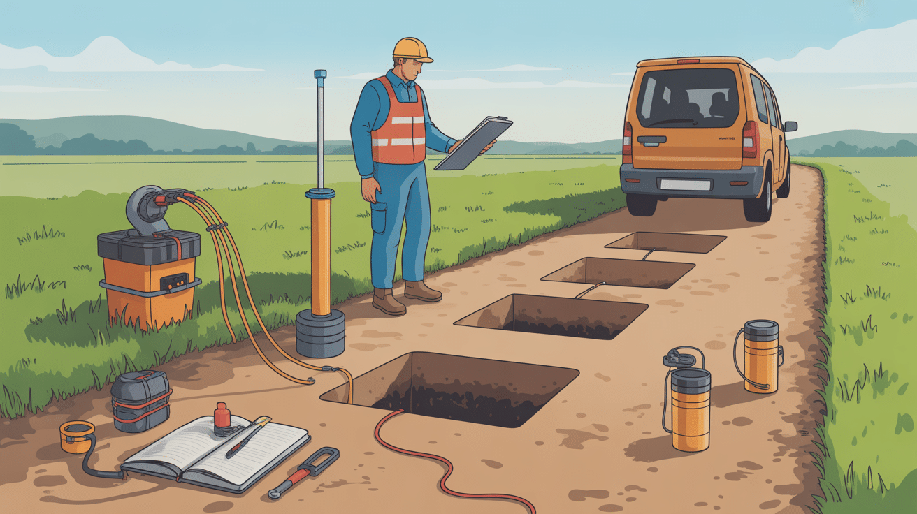 technicien sur terrain etude de sol assainissement