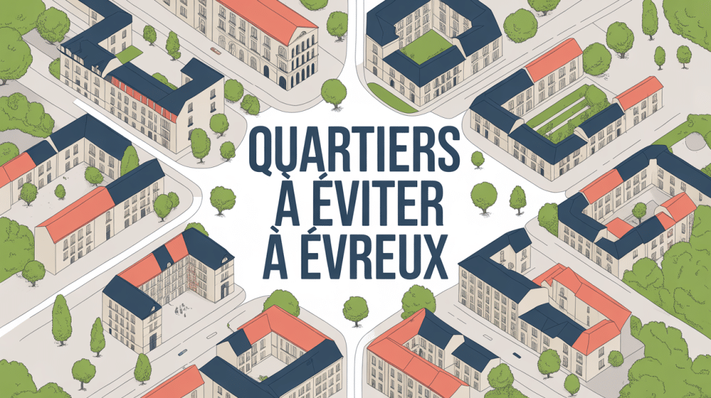 Plan stylisé Évreux quartier à éviter centre ville