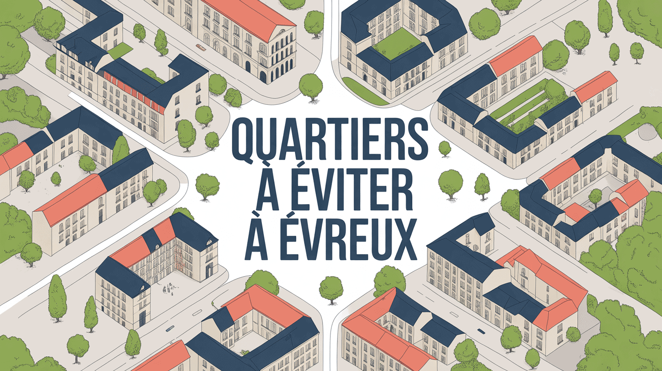 Plan stylisé Évreux quartier à éviter centre ville