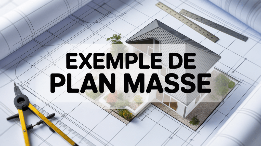 exemple de plan masse avec maison moderne vu du dessus