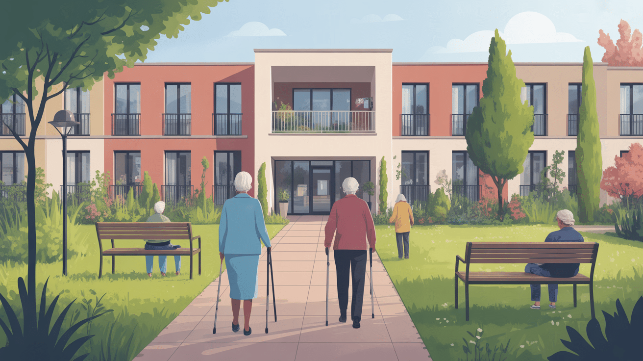 Facade residence paul comparat Bron seniors