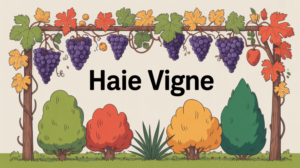 Haie vigne décorative dans jardin harmonieux
