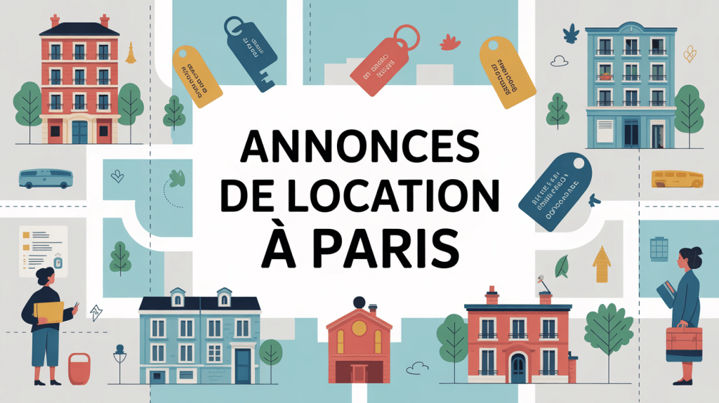 Loc annonces Paris illustration carte et clés