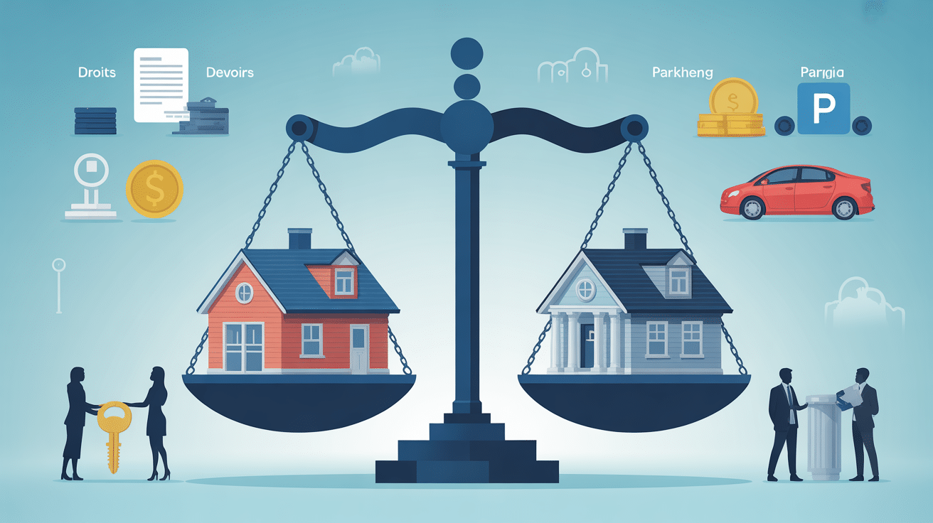 Transaction loi place de parking par appartement contrat clés