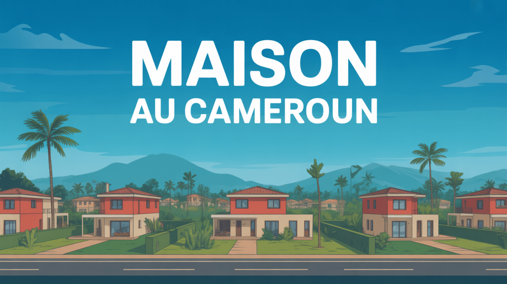 maison au cameroun quartier résidentiel stylisé