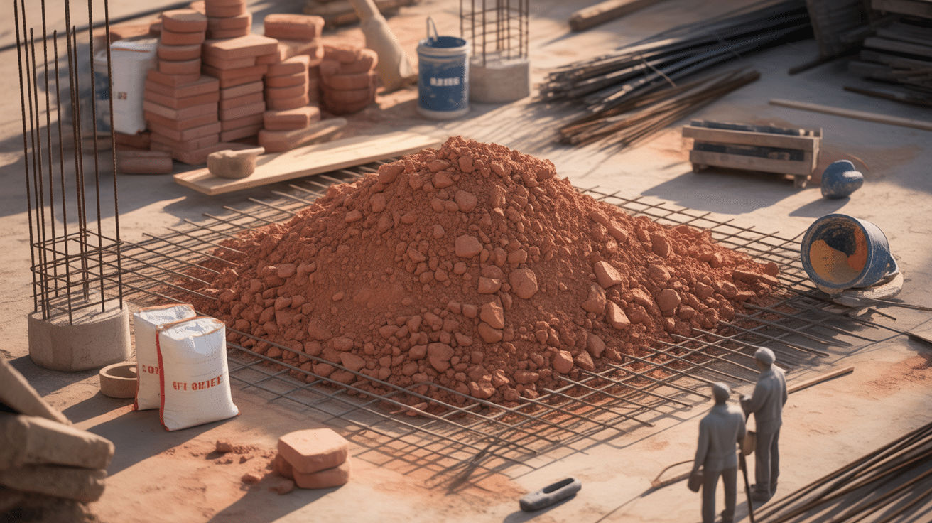 maison mali chantier matériaux terre ciment tôle