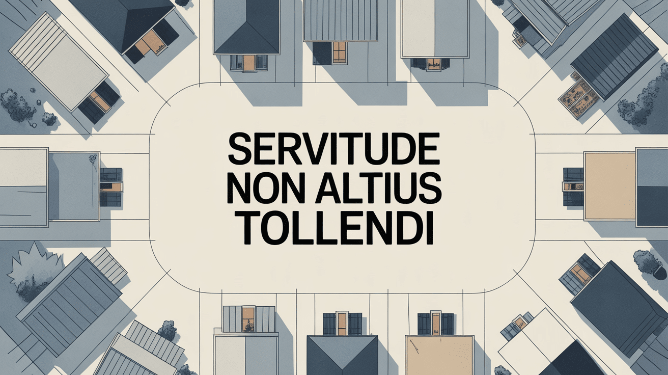 Vue quartier résidentiel non altius tollendi