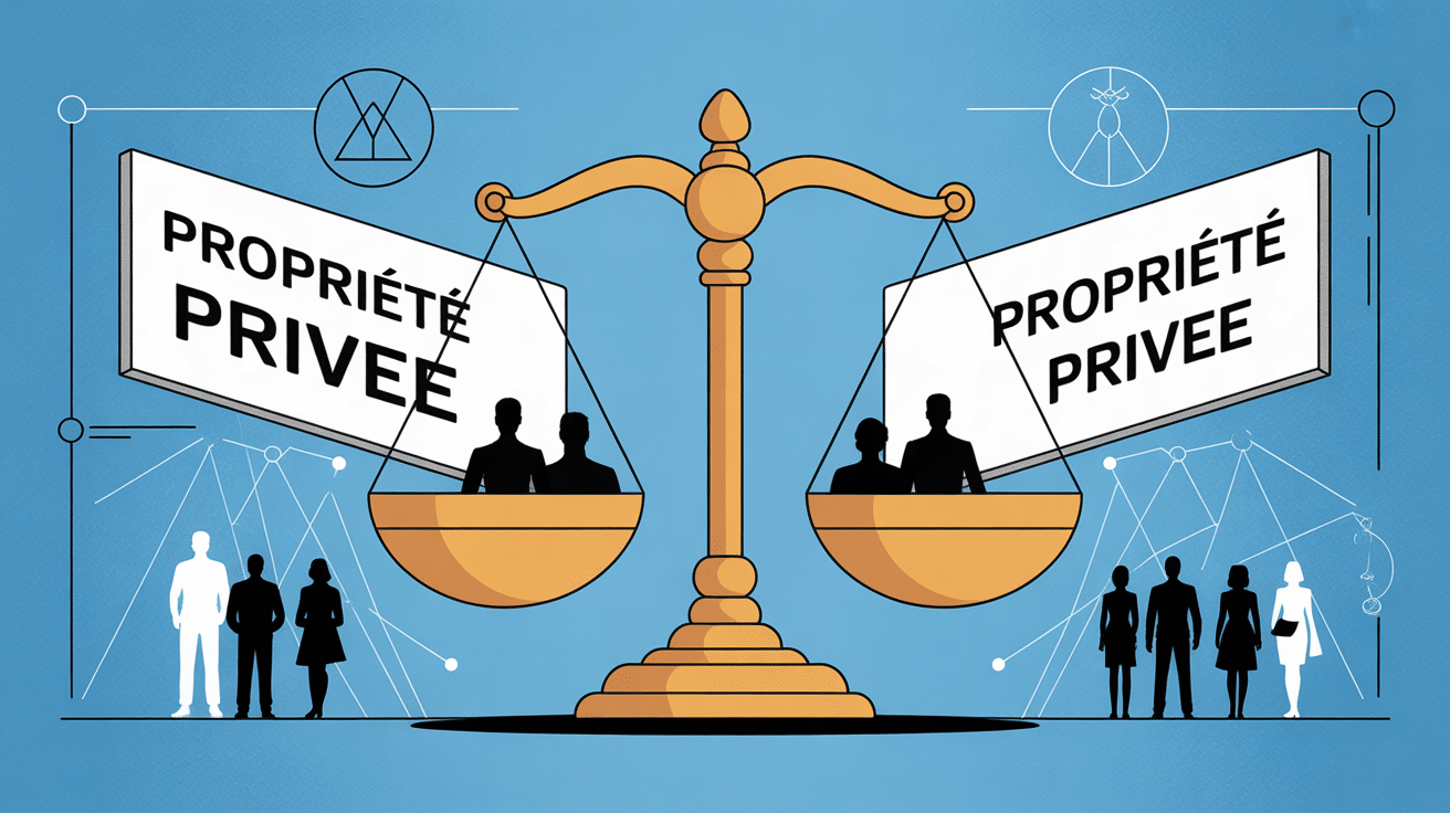 balance justice panneau propriété privée loi