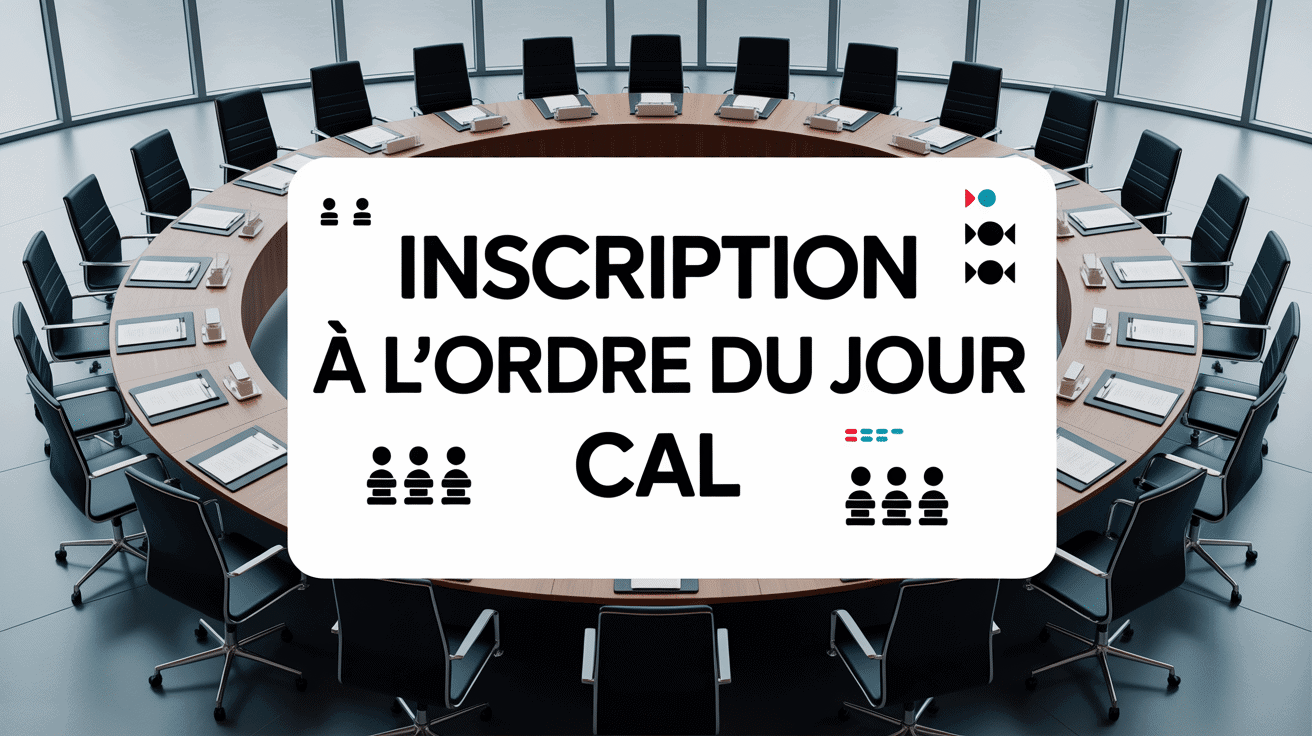 Salle de réunion moderne pour inscription à l'ordre du jour d'une cal