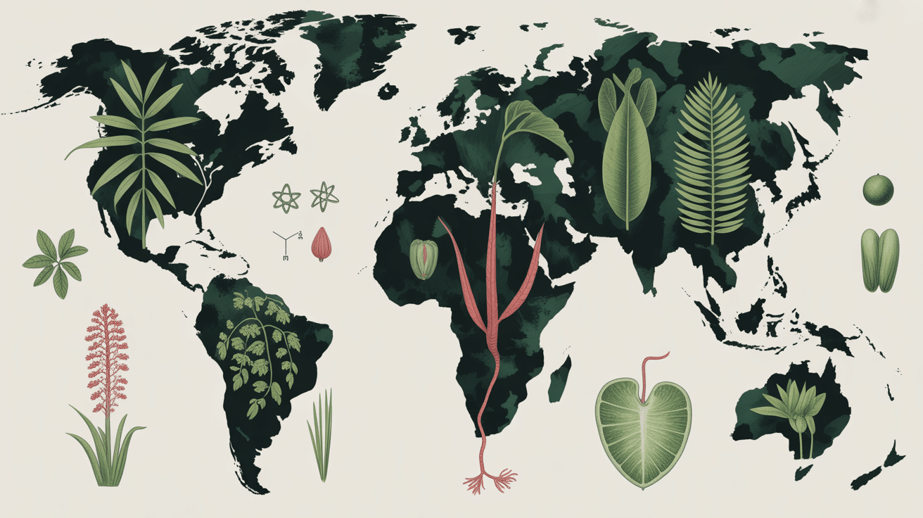 Senesene origine botanique illustration feuille racine Afrique Océanie