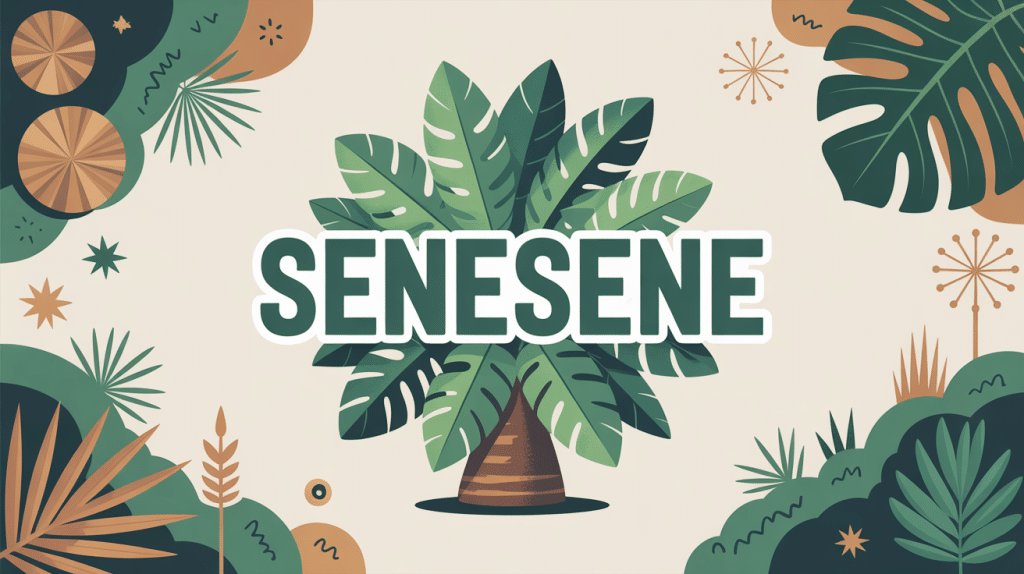 Illustration de senesene plante tropicale usages et origines