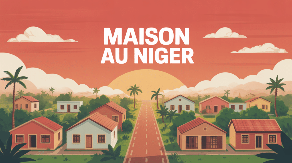 vue aerienne quartier residentiel maison niger