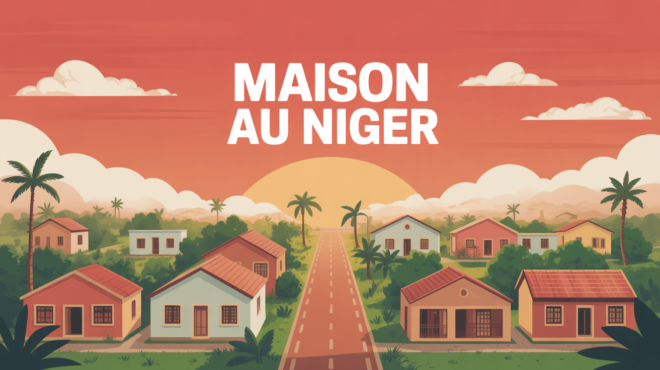 vue aerienne quartier residentiel maison niger