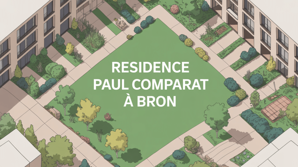 Vue aerienne residence paul comparat Bron moderne
