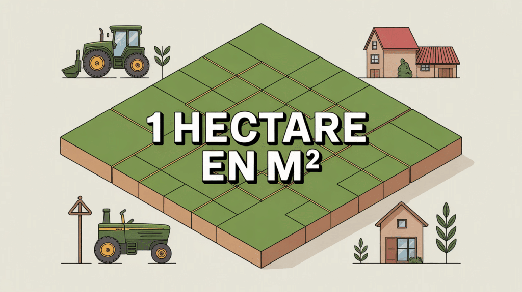 Illustration conversion 1 hectare en m2 usages agricoles