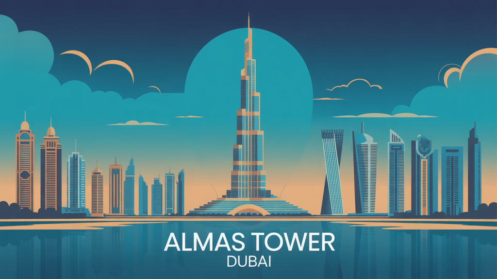 Illustration de almas tower in dubai centre quartier affaires