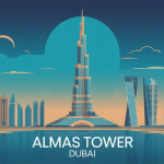 Illustration de almas tower in dubai centre quartier affaires