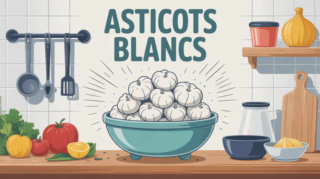 Illustration asticots blancs bac ordures cuisine