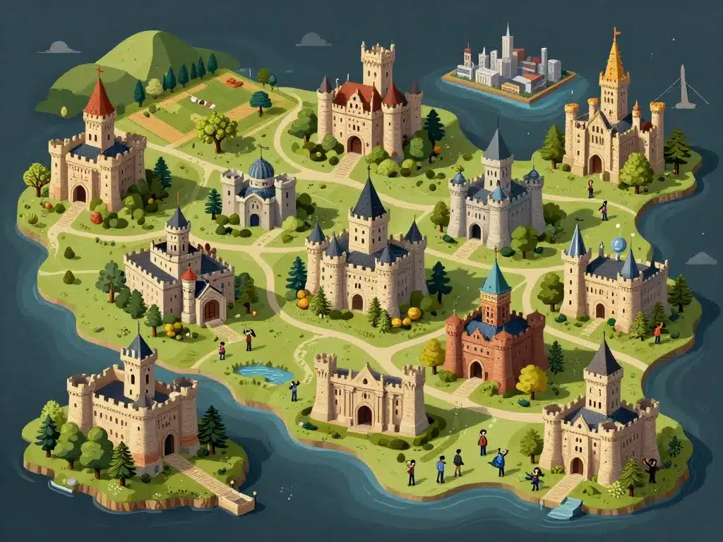 marché chateau a vendre diversité France