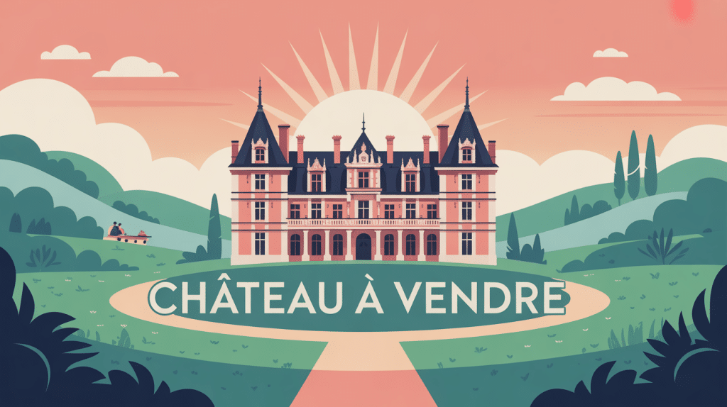 illustration chateau a vendre entre rêve et défis