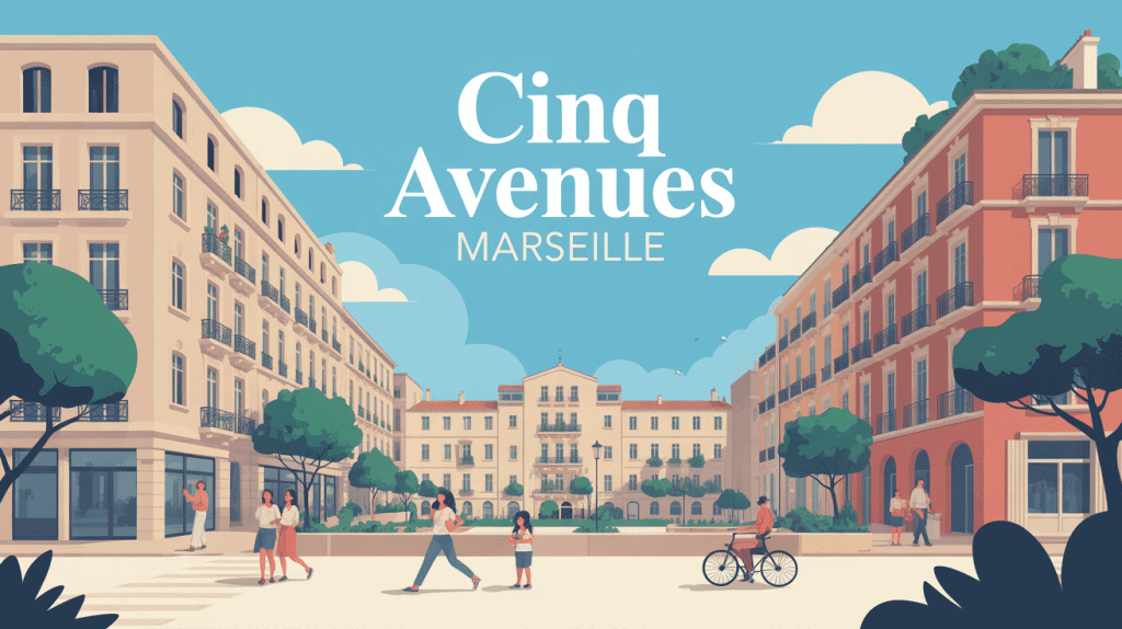 Vue urbaine familiale cinq avenues Marseille