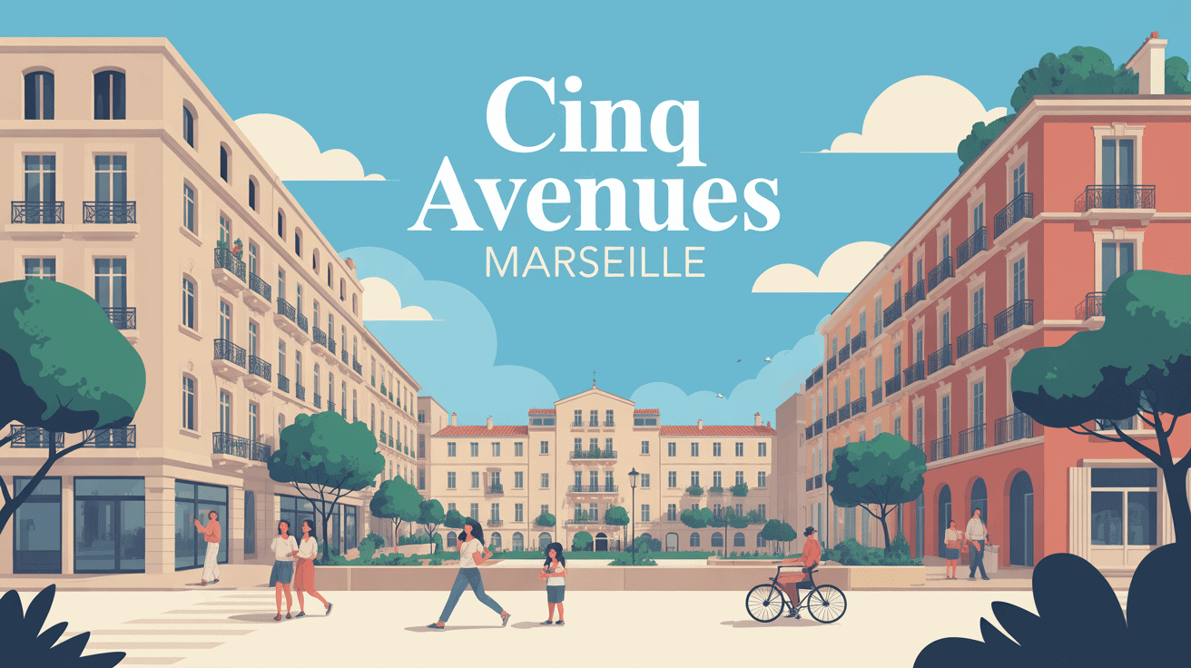 Vue urbaine familiale cinq avenues Marseille