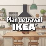 Vue globale cuisine moderne ikea plan de travail