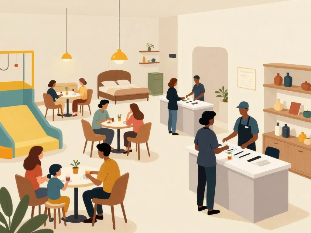 Scène restaurant services ikea plan de campagne