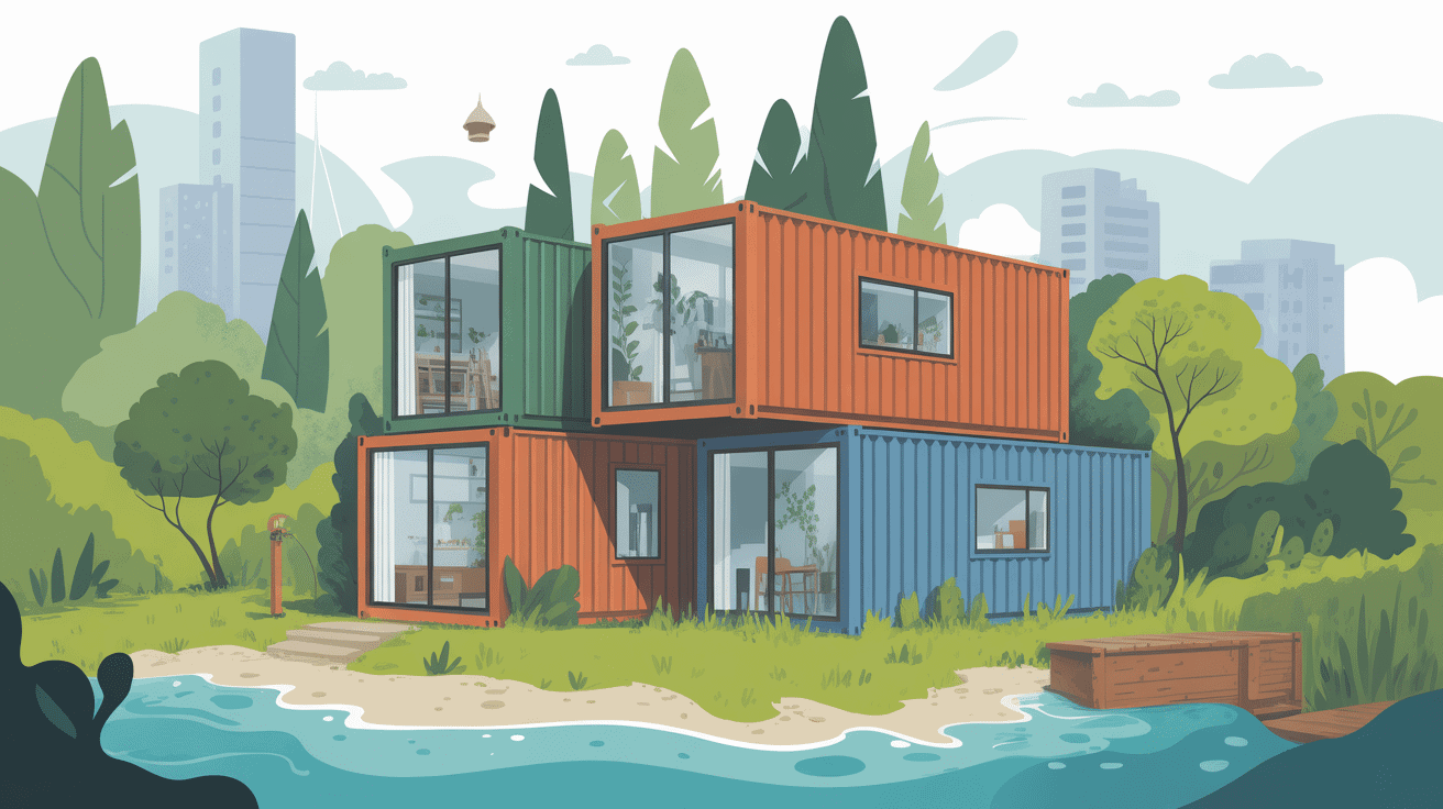 maison conteneurs prix illustration générale habitation moderne