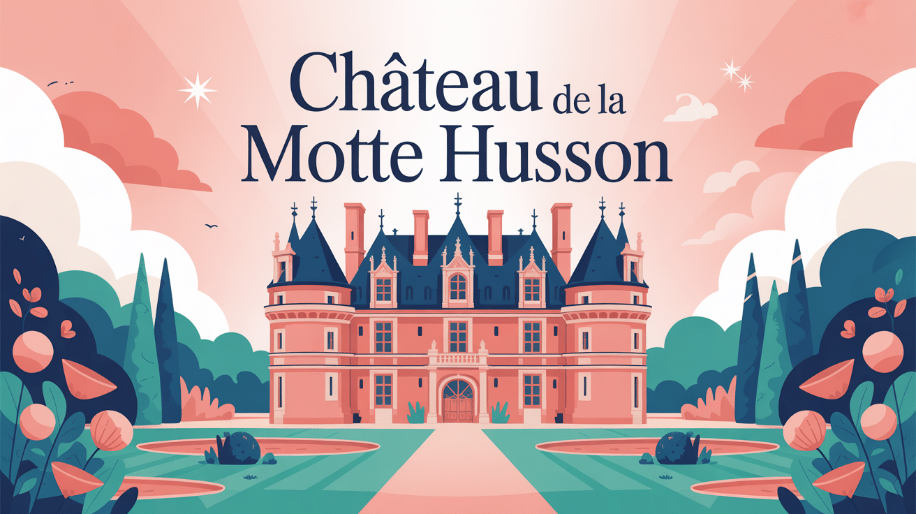 qui sont les propriétaires du château de la motte husson illustration vectorielle