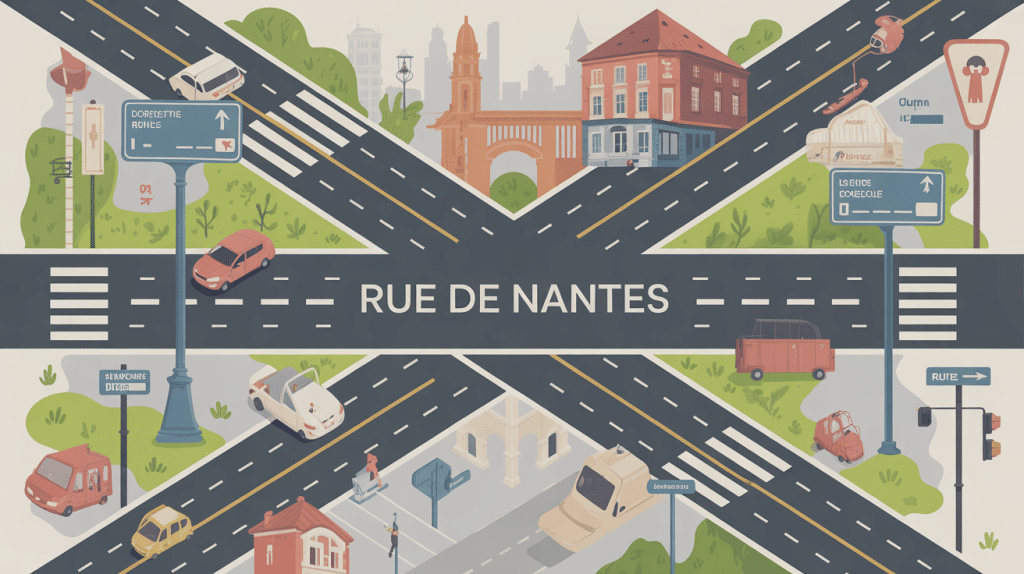 illustration urbaine rue de nantes orientation ville