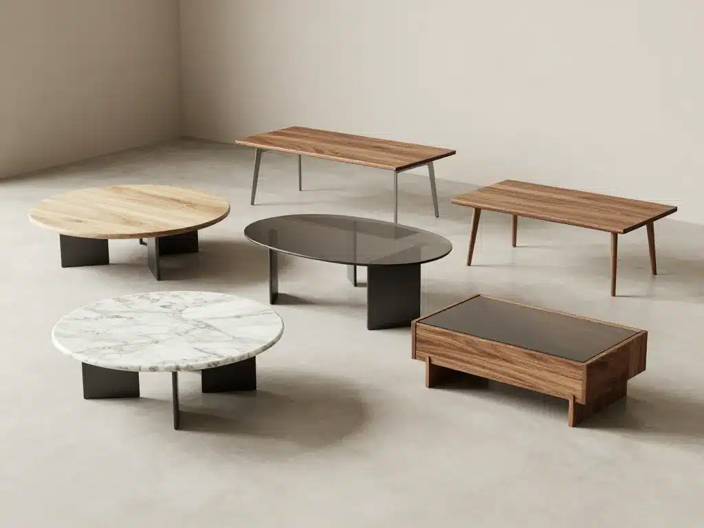 Différents styles et matériaux table basse design made in design