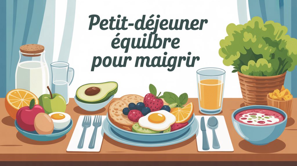 7 petit-déjeuner équilibré pour maigrir illustration aliments variés matin