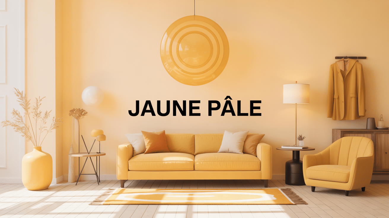 Image décor et mode ambiance jaune pale chaleureuse moderne