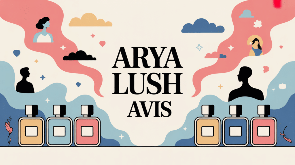Arya Lush avis flacons de parfum et avis clients visuels