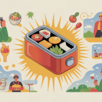 illustration boite repas isotherme chaud longue durée moderne