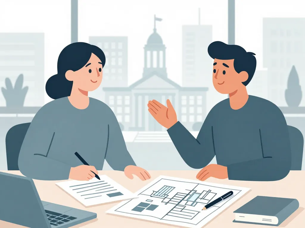 illustration construction en limite de propriété démarches administratives voisins