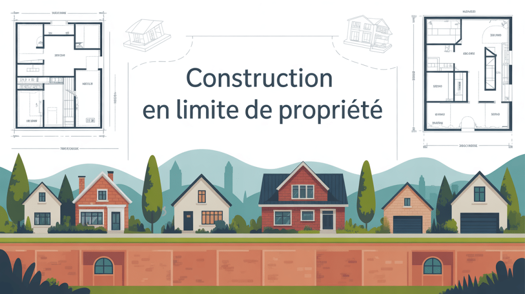 illustration construction en limite de propriété moderne