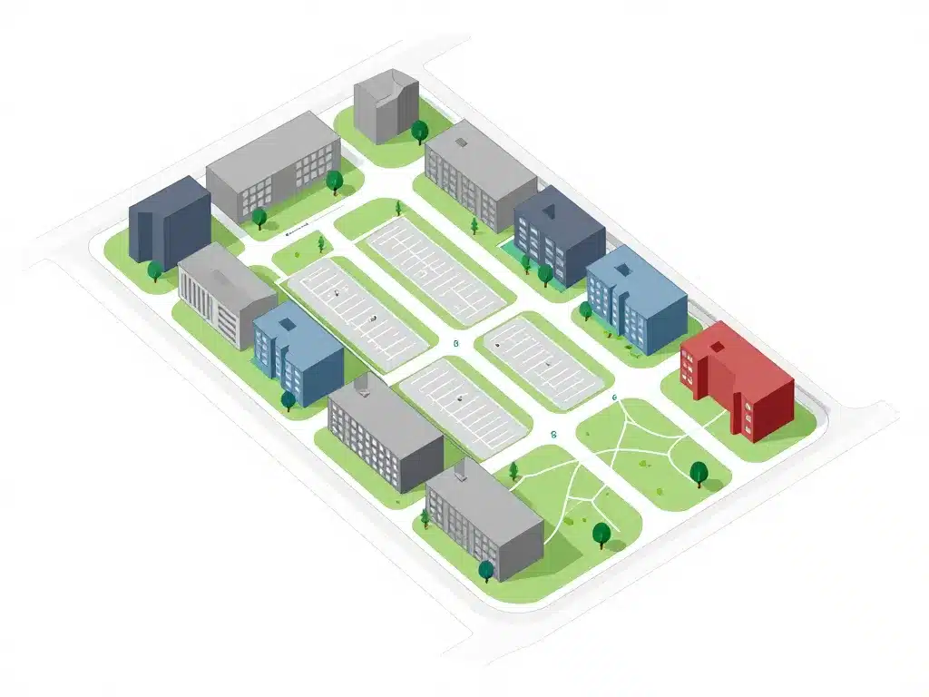 Schema exemple de plan de masse conforme aux règles