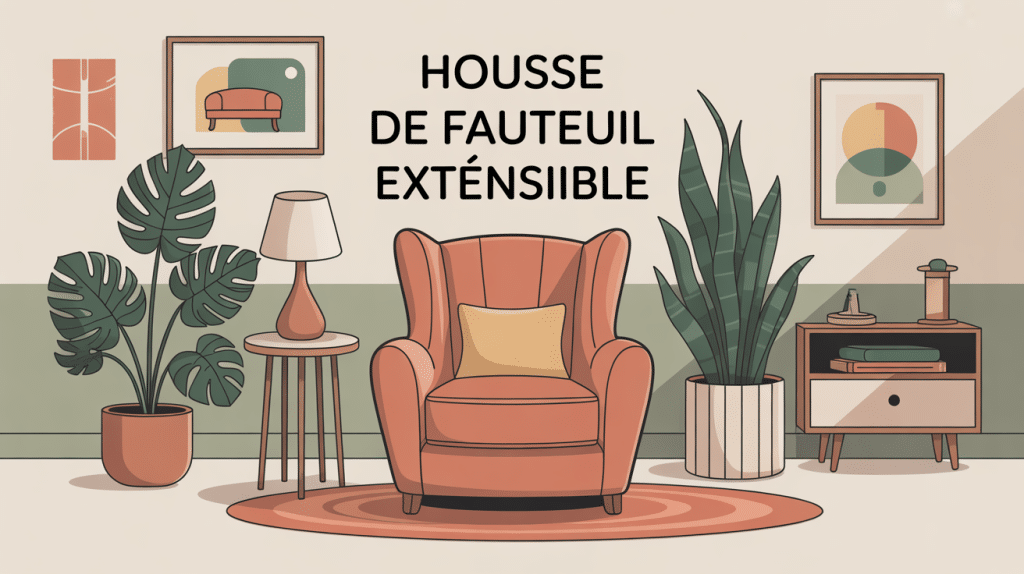 housse de fauteuil extensible pour protéger un fauteuil moderne