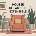 housse de fauteuil extensible pour protéger un fauteuil moderne