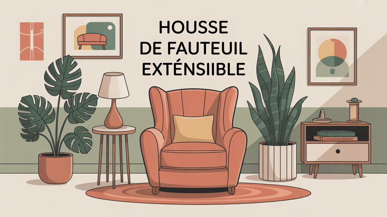 housse de fauteuil extensible pour protéger un fauteuil moderne