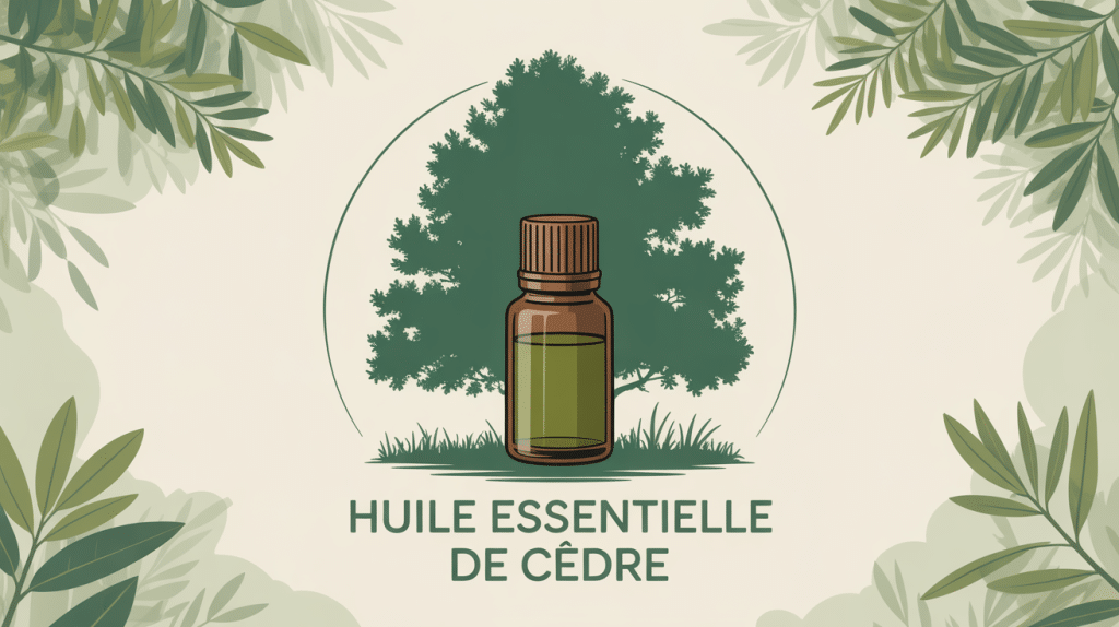 huile essentielle de cèdre danger flacon illustration