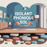 Schéma montrant isolant phonique sol avec différentes couches