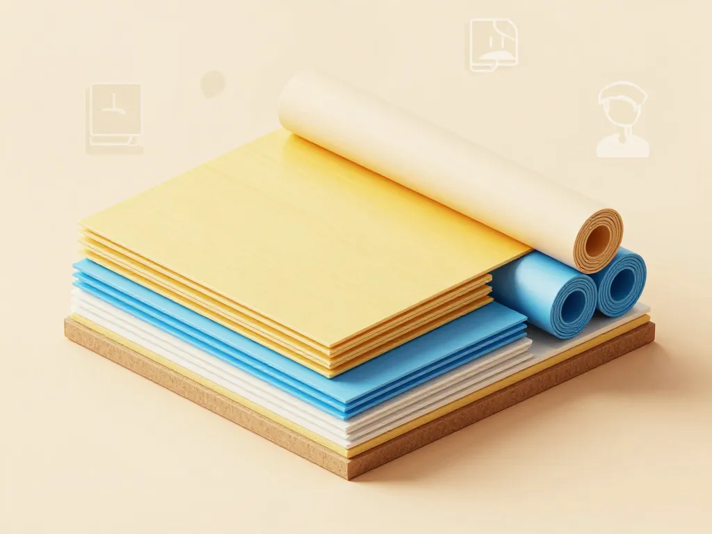 Vue comparative isolant phonique sol sous différents matériaux