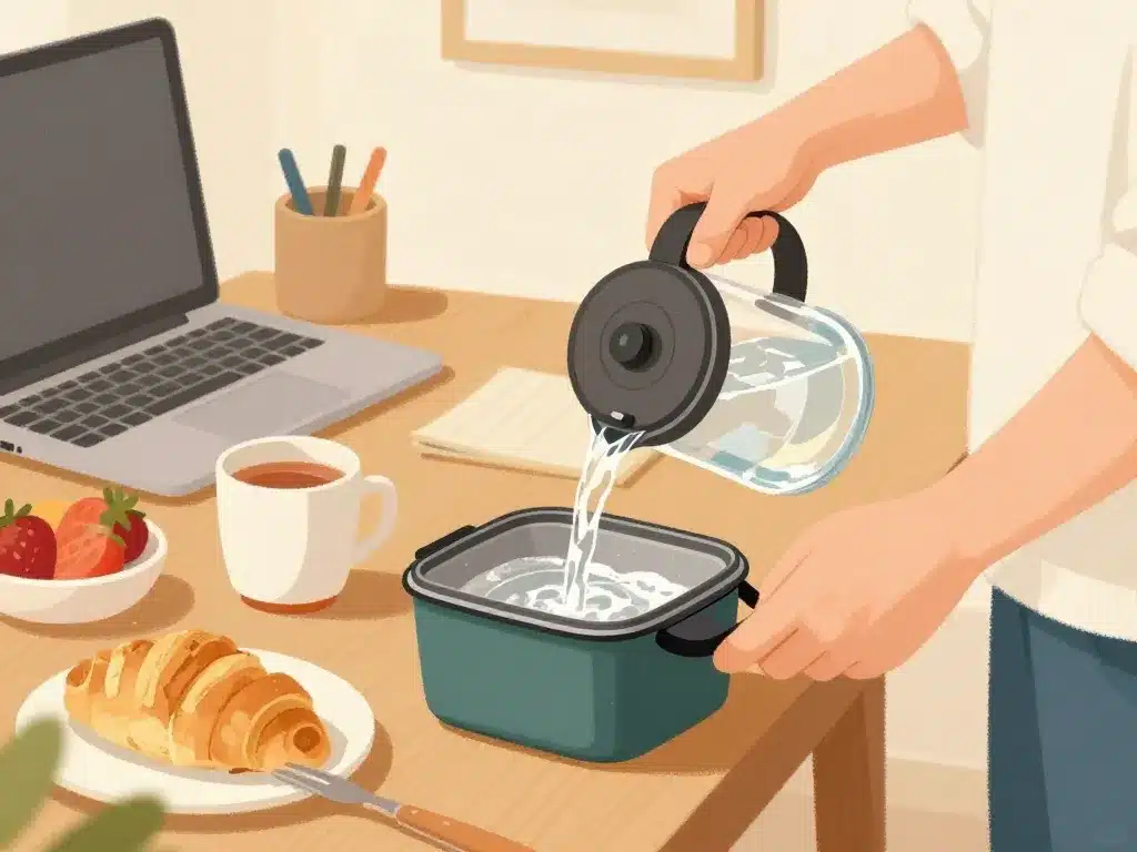 préchauffage boîte repas isotherme chaud longue durée