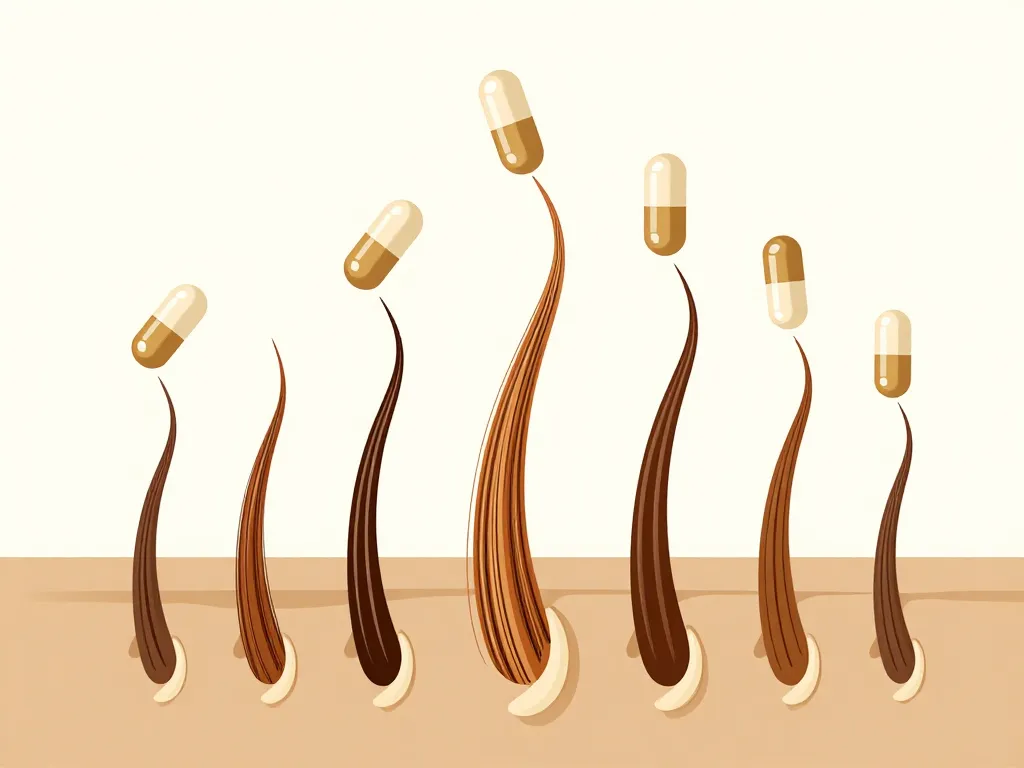 Schéma du meilleur complément alimentaire cheveux avec nutriments